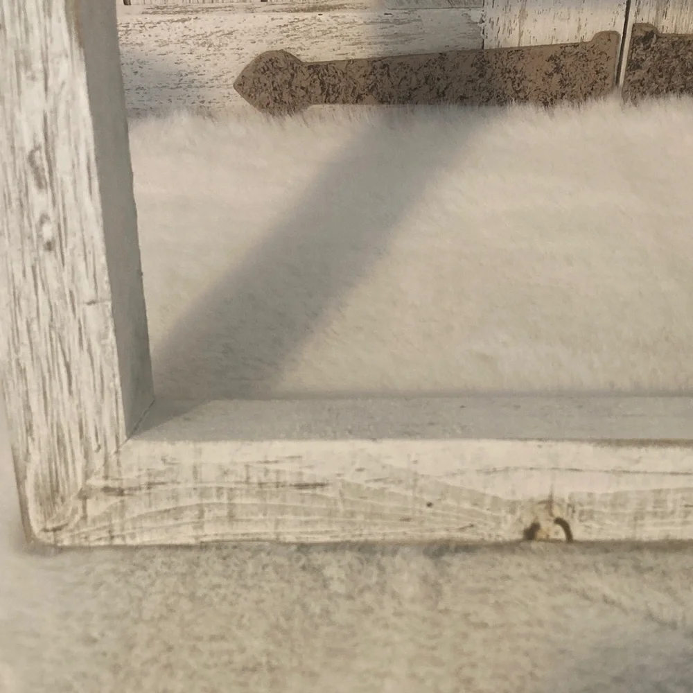 Rustic White Window Frame Wall Decor